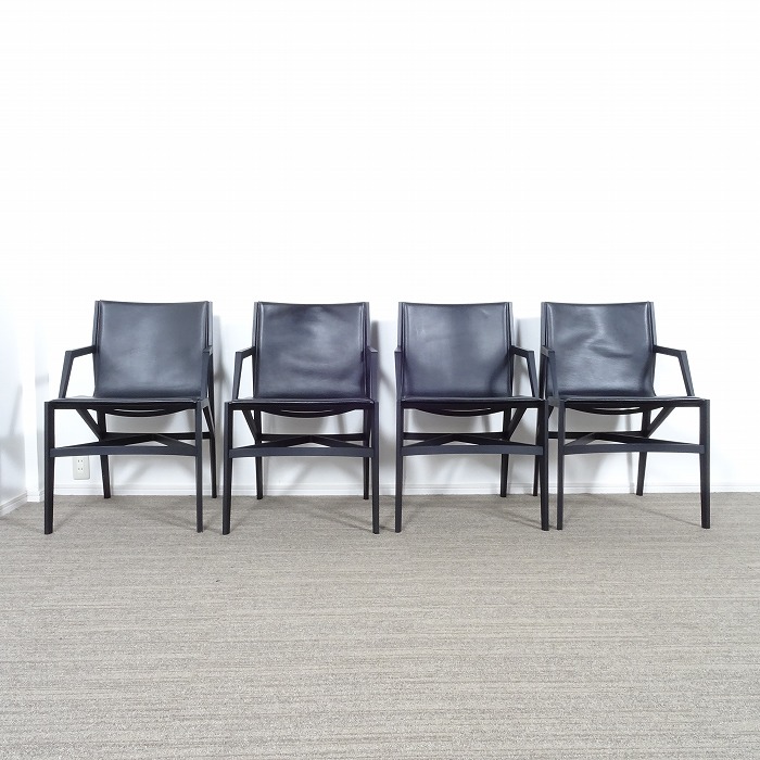 Cassina カッシーナ 472 PILOTTA ピロッタ アームチェア 4脚セット X ...